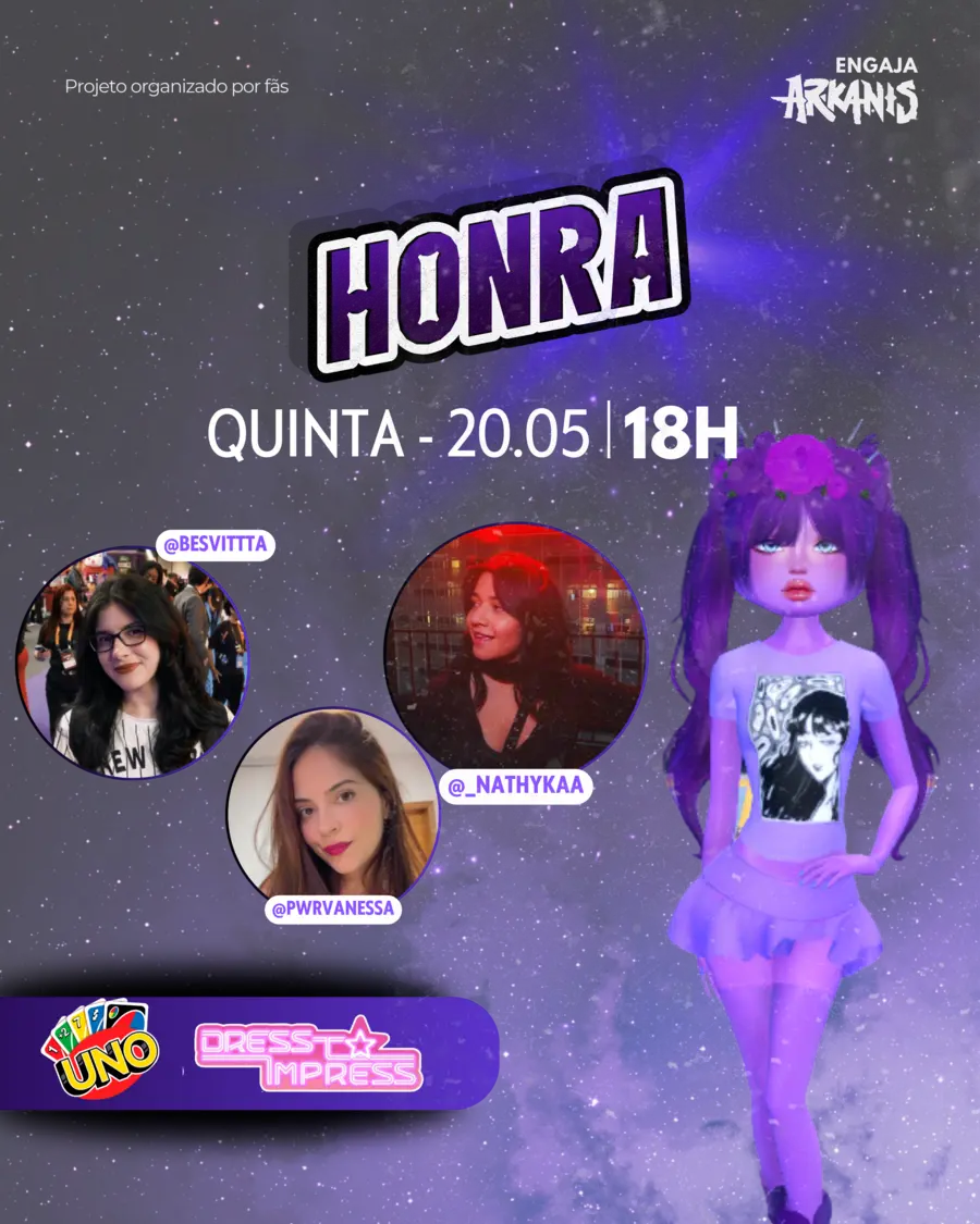 Pôster do evento Honra